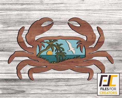 cnc rear crab|Crab Outline DXF File for CNC .